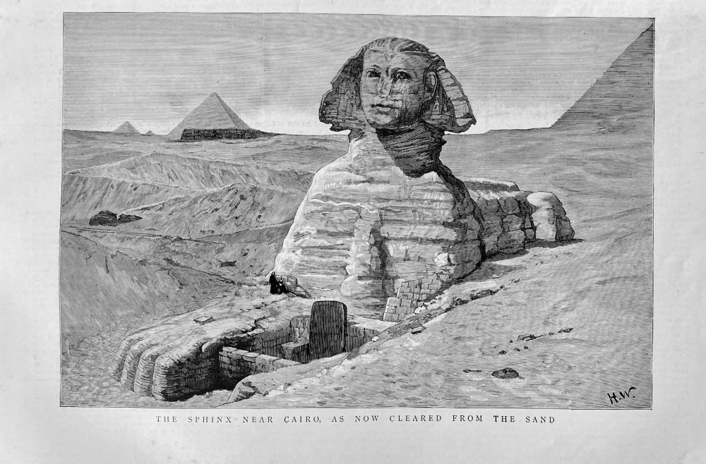 The Sphinx near Cairo, as now cleared from the Sand.  1887.