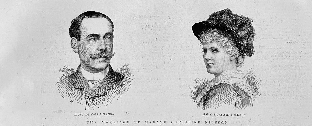 The Marriage of Madame Christine Nilsson.  1887.