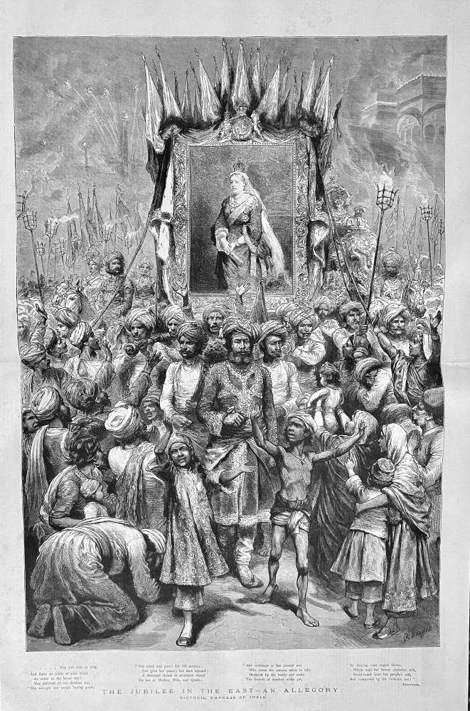The Jubilee in the East - An Allegory.  1887.