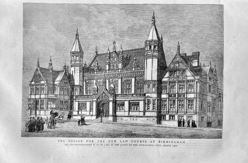 The Design for the New Law Courts at Birmingham. 1887.