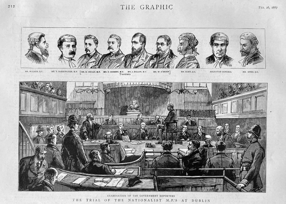 The Trial of the Nationalist M.P.'s at Dublin.  1887.