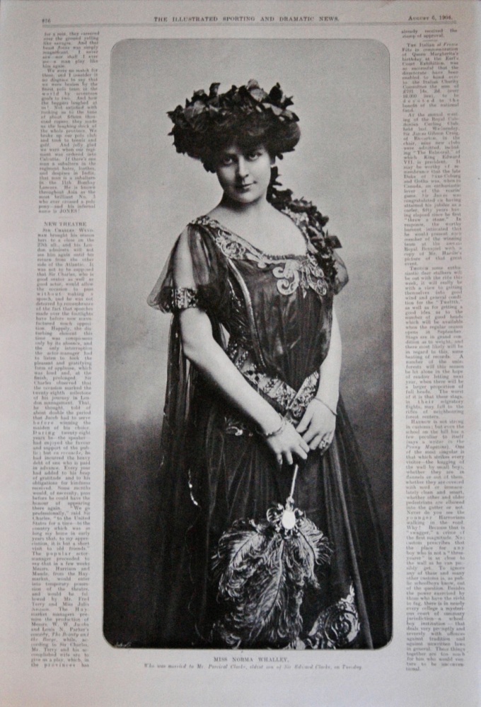 Miss Norma Whalley - 1904