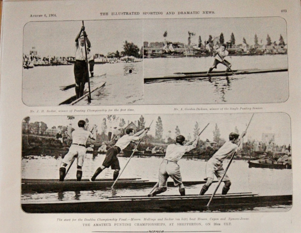 The Amateur Punting Championships, at Shepperton - 1904