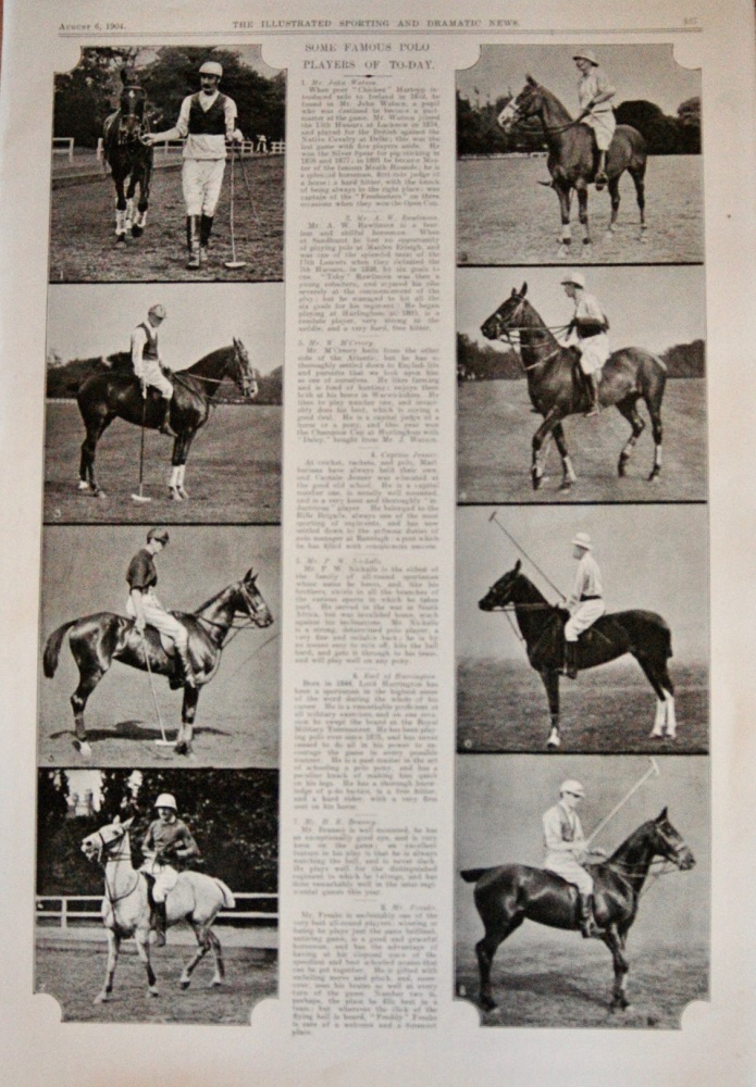 Some Famous Polo Players of To-Day - 1904