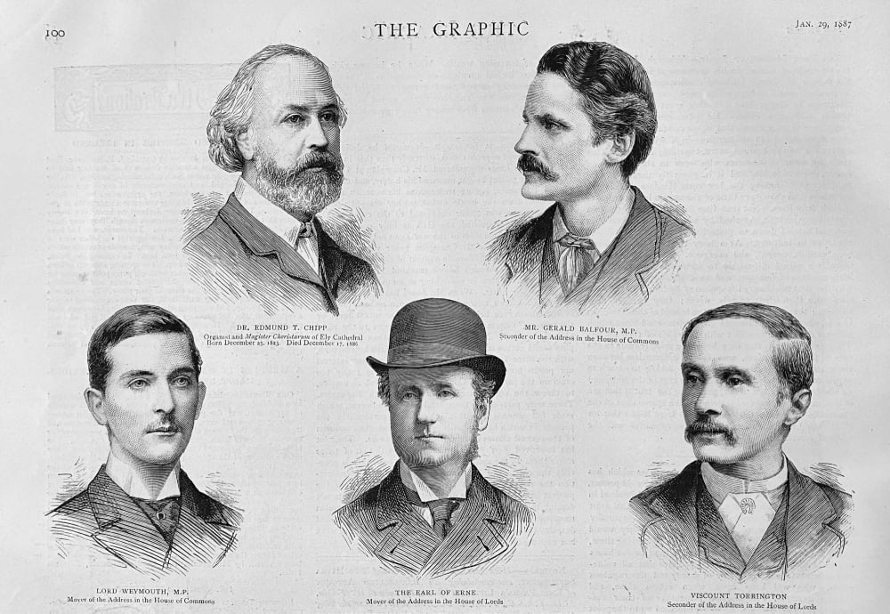 Portraits of important people of 1887.