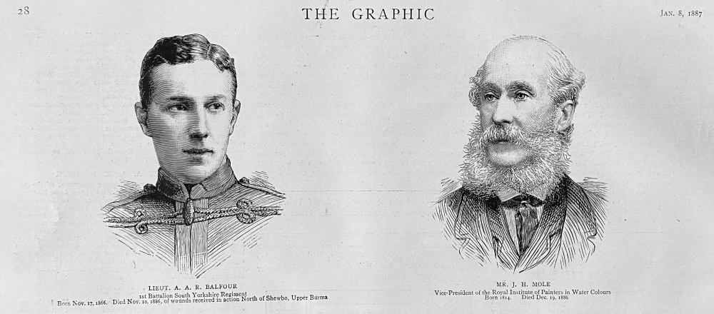 Lieutenant A. A. E. Balfour.  &  Mr. J. H. Mole.  1887.