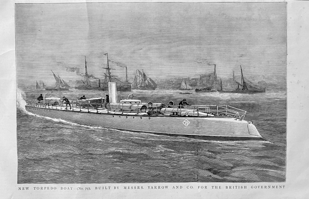 New Torpedo Boat (No. 79).  Built by Messrs.Yarrow and Co. for the British Government.  1887.