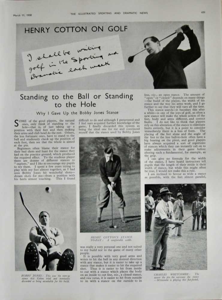 Henry Cotton on Golf - 1938