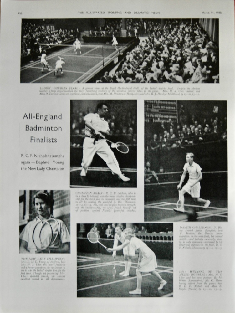 All England Badminton Finalists - 1938