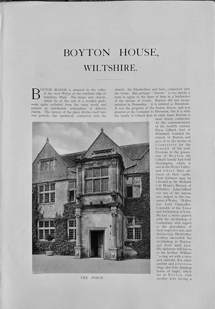 Boyton House, Wiltshire - 1929