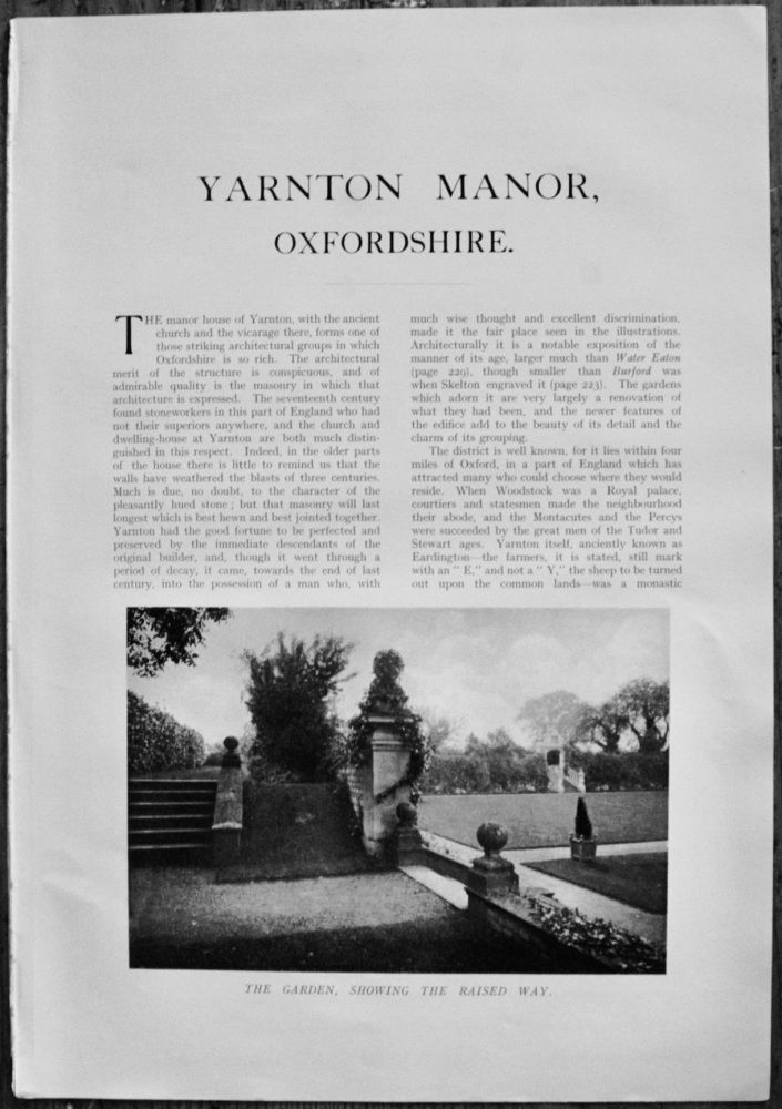 Yarnton Manor, Oxfordshire - 1929