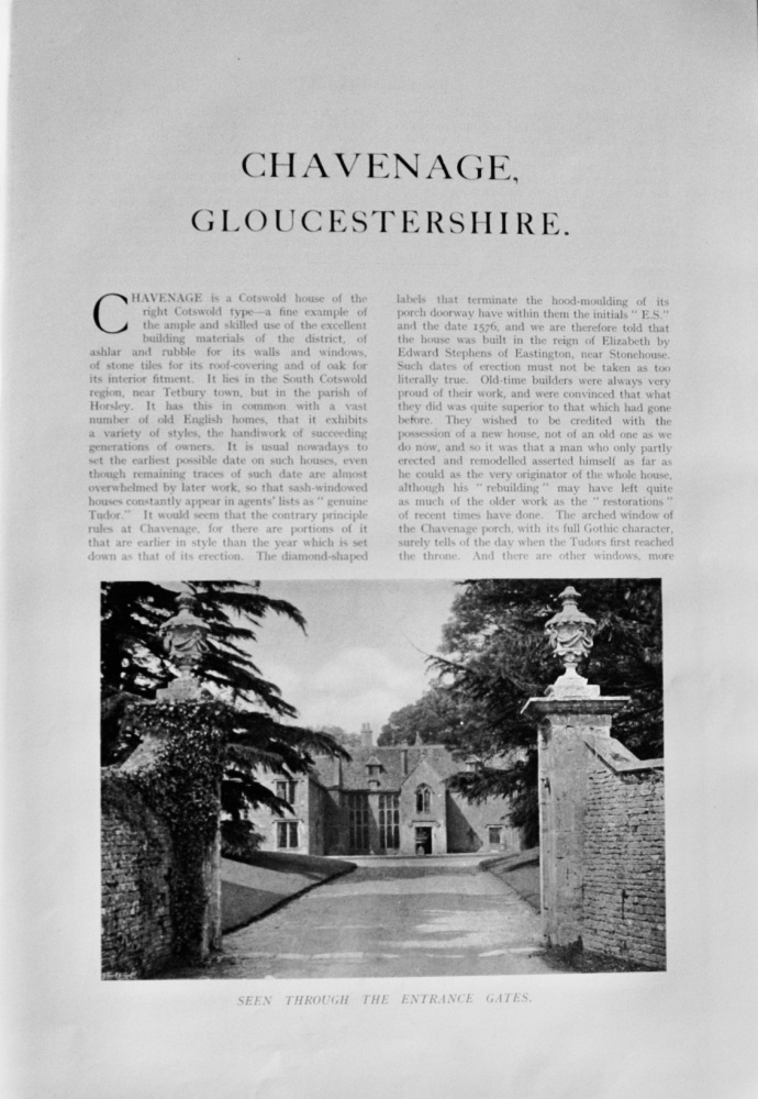 Chavenage, Gloucestershire - 1929