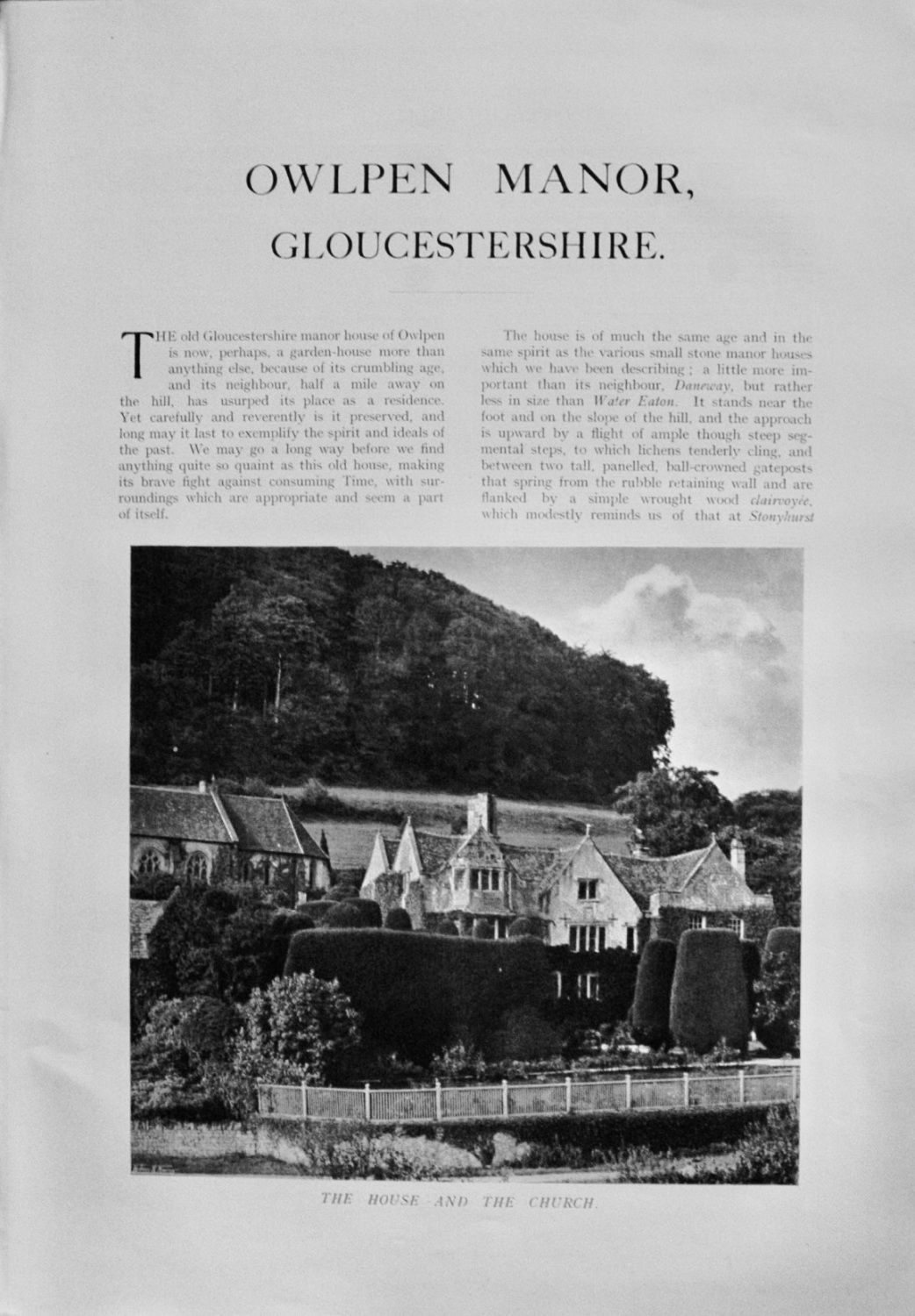 Owlpen Manor, Gloucestershire - 1929