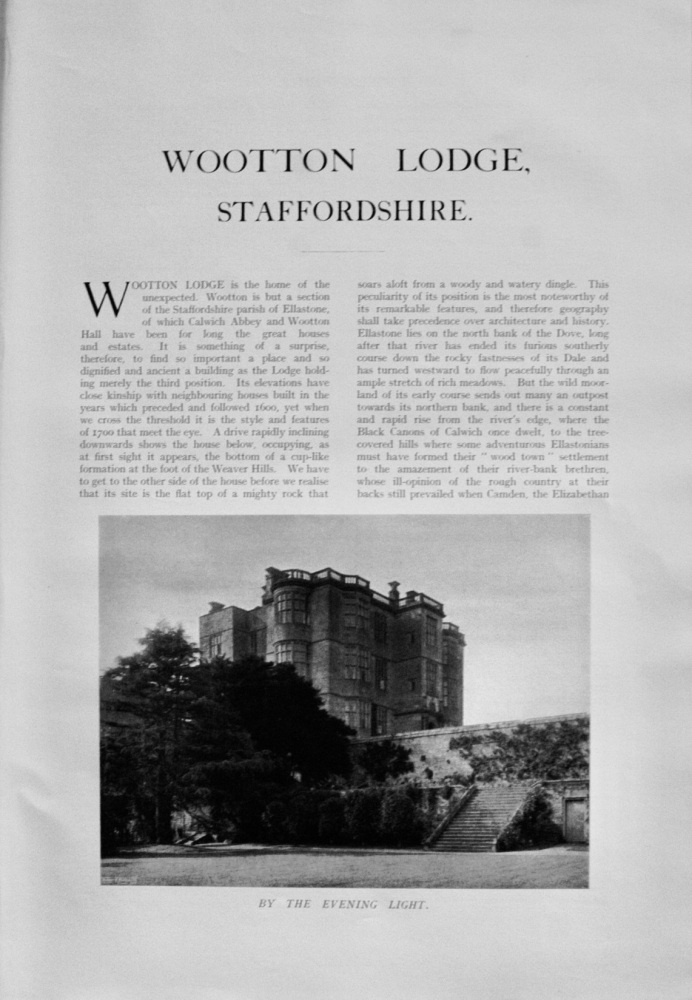 Wootton Lodge, Staffordshire - 1929