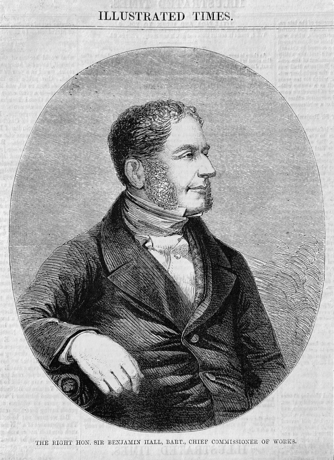The Right hon. Sir Benjamin Hall, Bart, Chief Commissioner of Works.  1858
