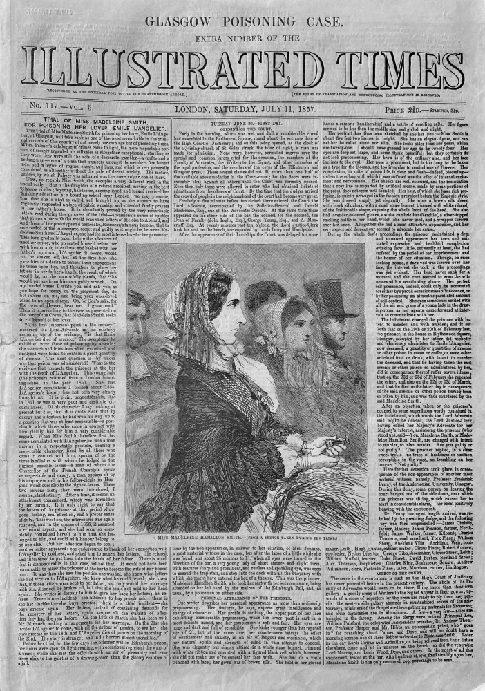 Illustrated Times, Extra Number called the "Glasgow Poisoning Case."  1857.