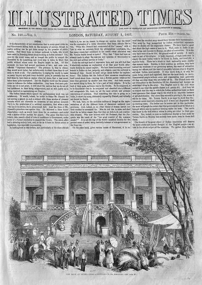 Illustrated Times,   August 1st, 1857.