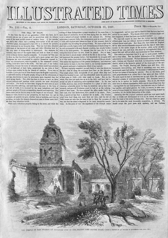 Illustrated Times.  October 31st, 1857.