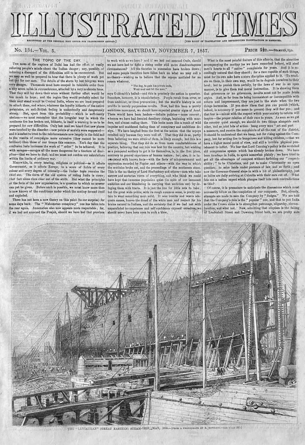 Illustrated Times. November 7th, 1857.