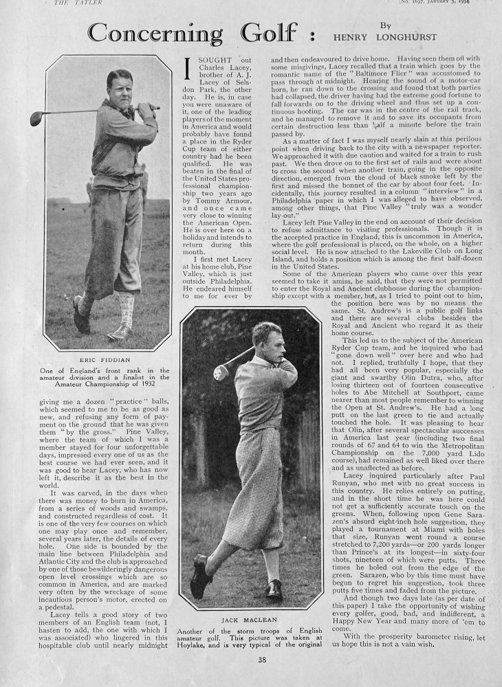 Concerning Golf.  1934.