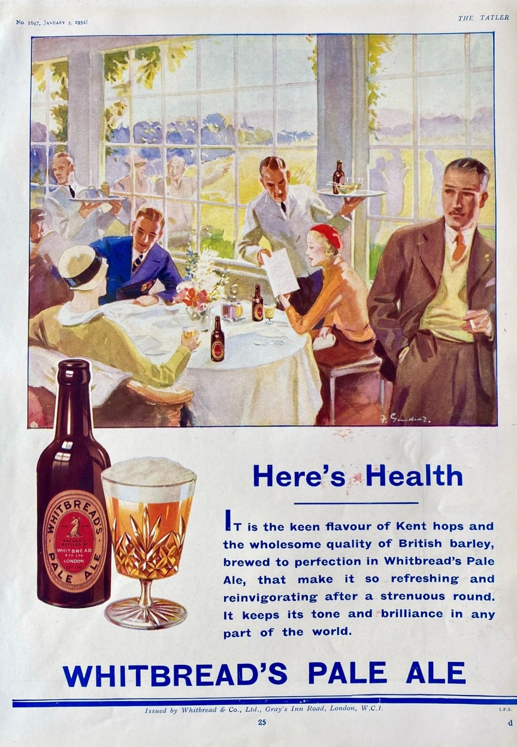 Whitbread's Pale Ale.  1934.