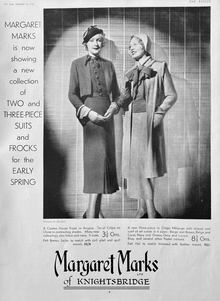 Margaret Marks Ltd. of Knightsbridge,  1934.