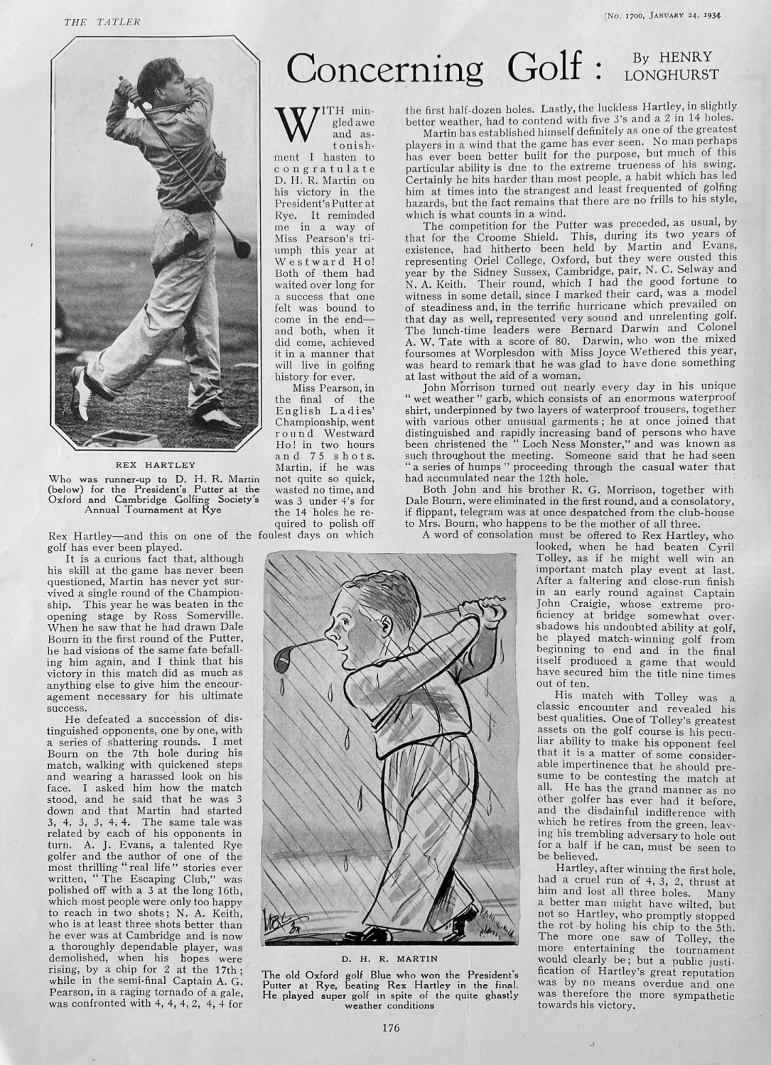Concerning Golf.   Written by Henry Longhurst.  1934.