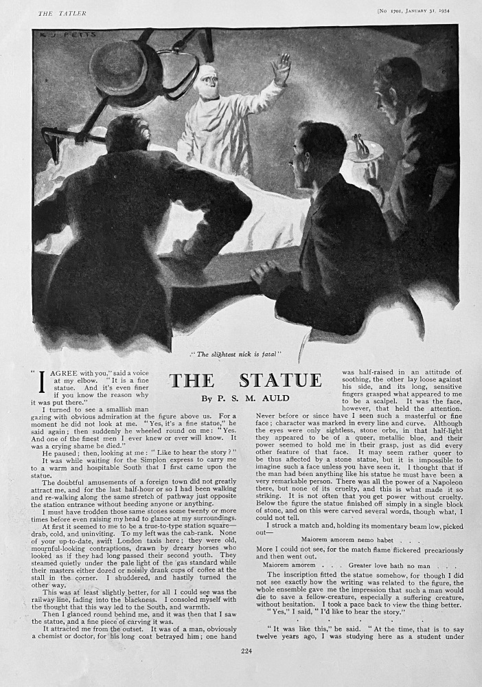 The Statue, written by P.S.M. Auld.  1934.