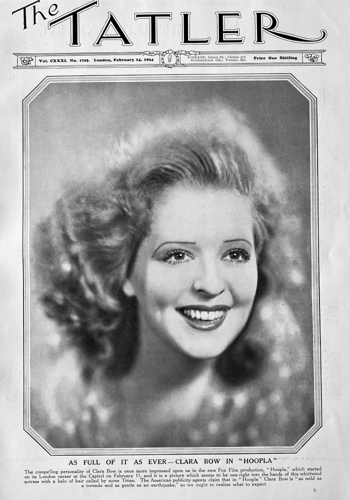 As Full Of It As Ever - Clara Bow in "Hoopla".  1934.