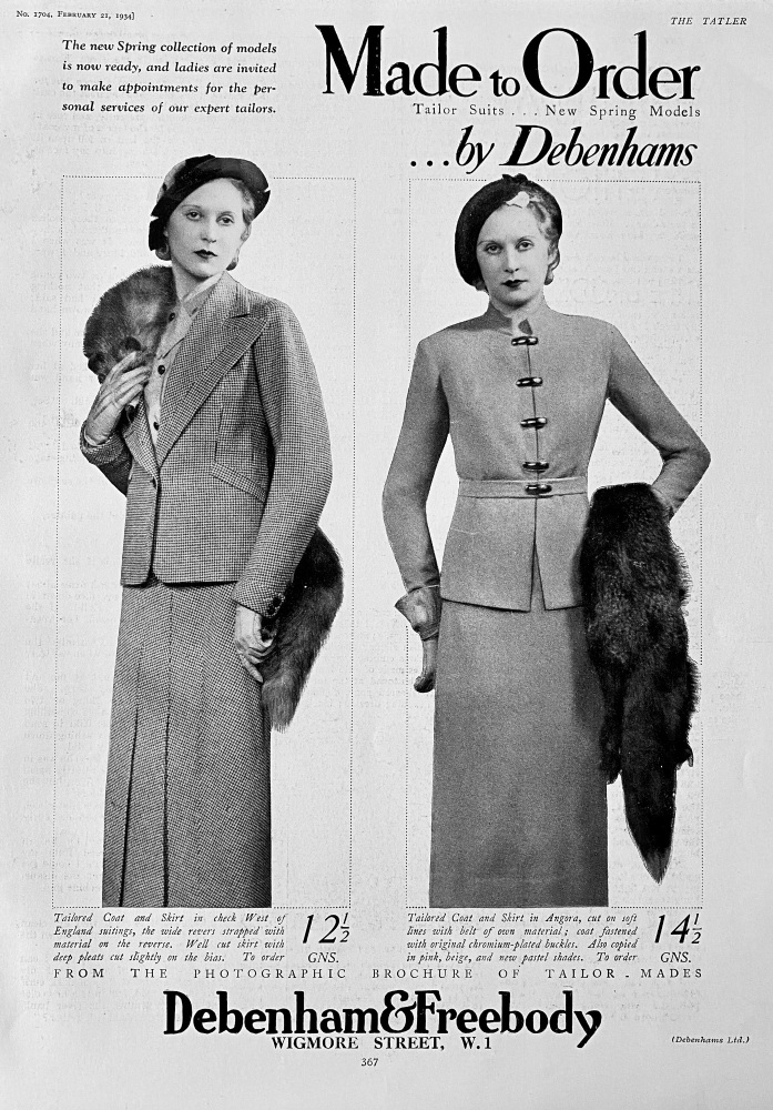 Debenham & Freebody.  (Fashion)  1934.