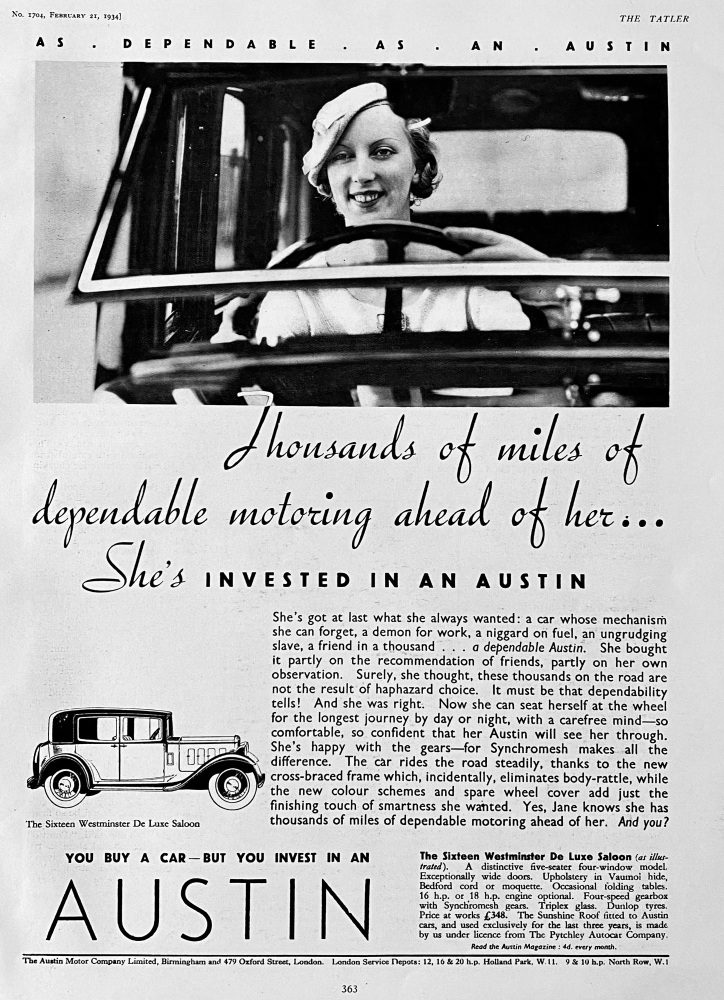 Austin Motors.  1934.