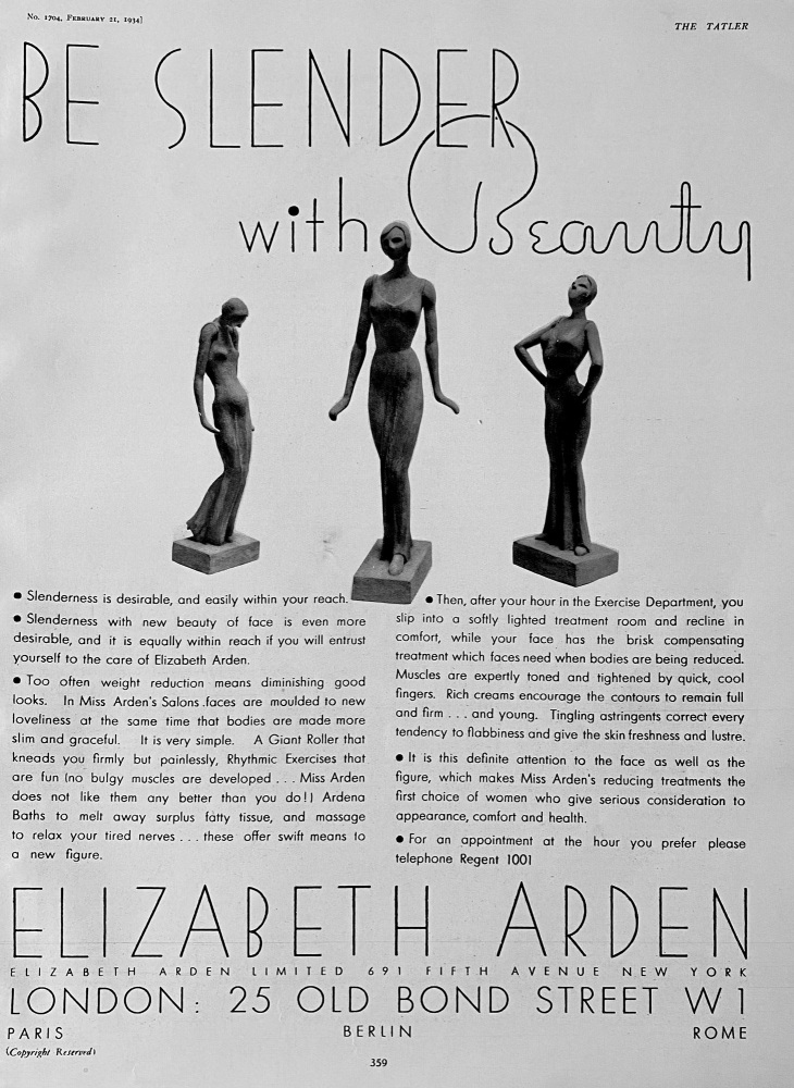 Elizabeth Arden Salons.  1934.