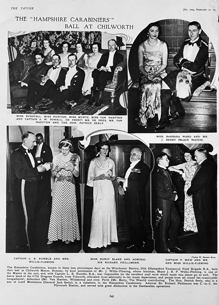 The "Hampshire Carabiniers'" Ball at Chilworth.  1934.
