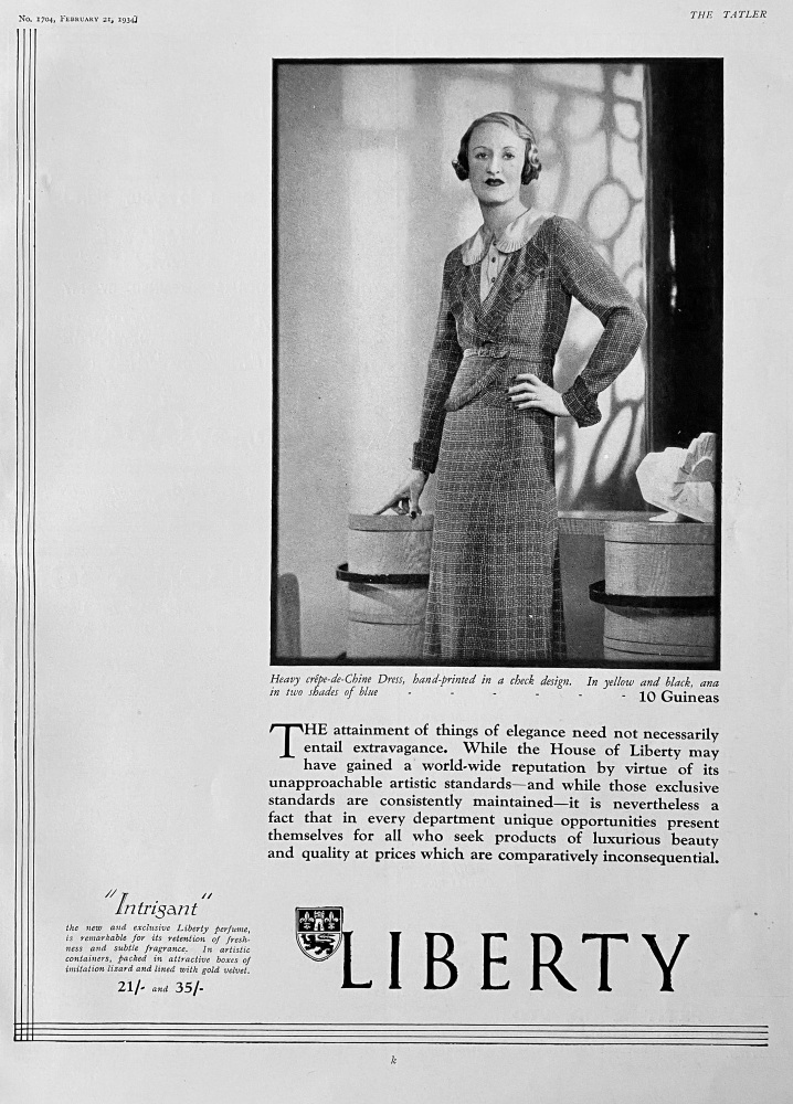 Liberty. (Fashion Garments).  1934.