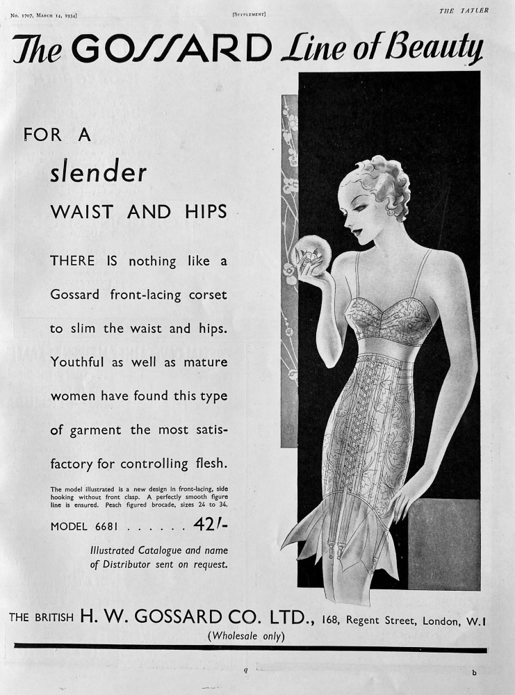 H. W. Gossard Co. Ltd.  (Fashion)  1934.