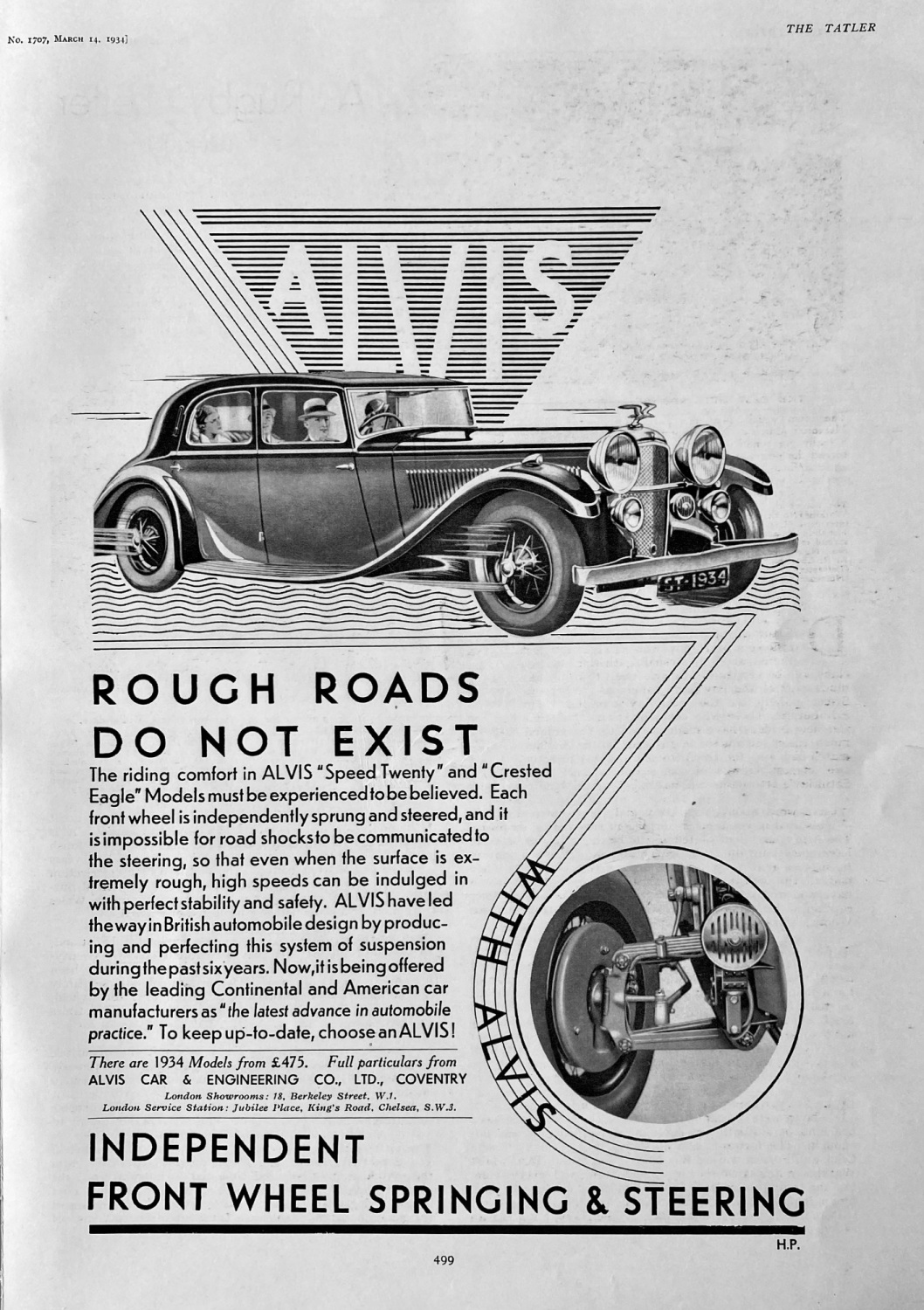 Alvis Motor Car.  1934.