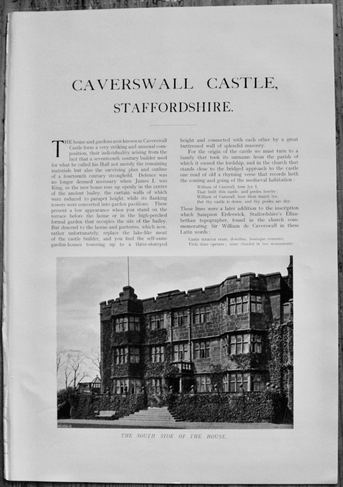 Caverswall Castle, Staffordshire