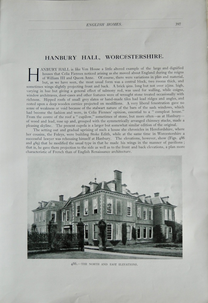 Hanbury Hall, Worcestershire