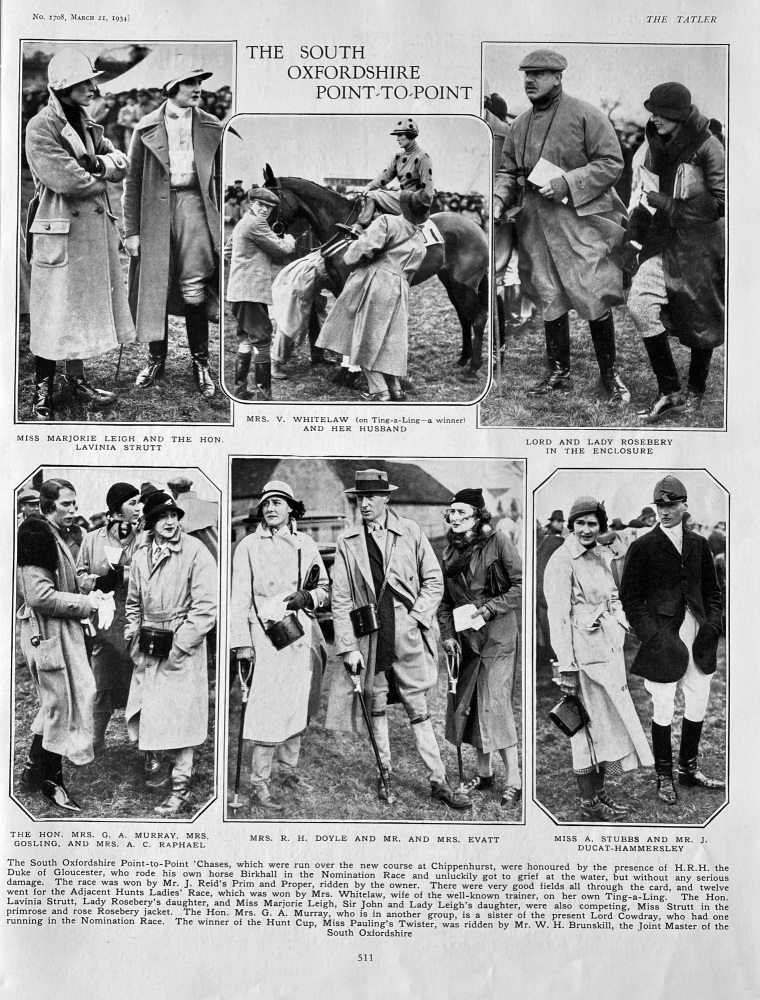The South Oxfordshire Point-to-Point. 1934.