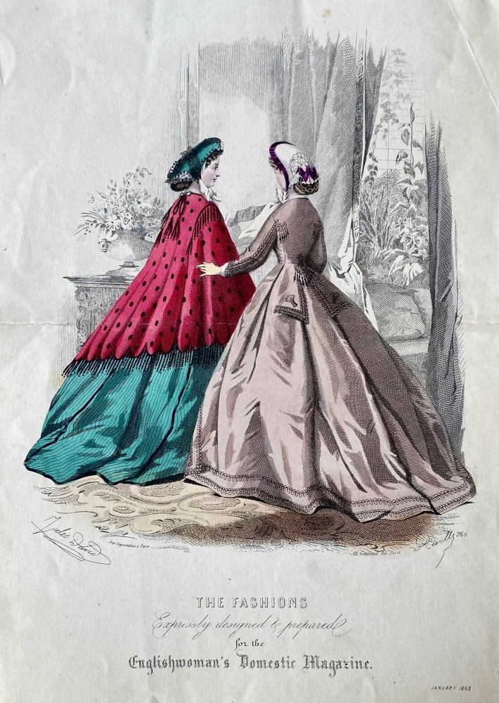 The Fashions, Expressly designed & prepared for the Englishwoman's Domestic Magazine.  1865.