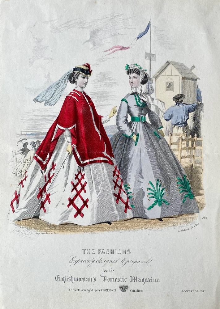 The Fashions, Expressly designed & prepared for the Englishwoman's Domestic Magazine.  1865.