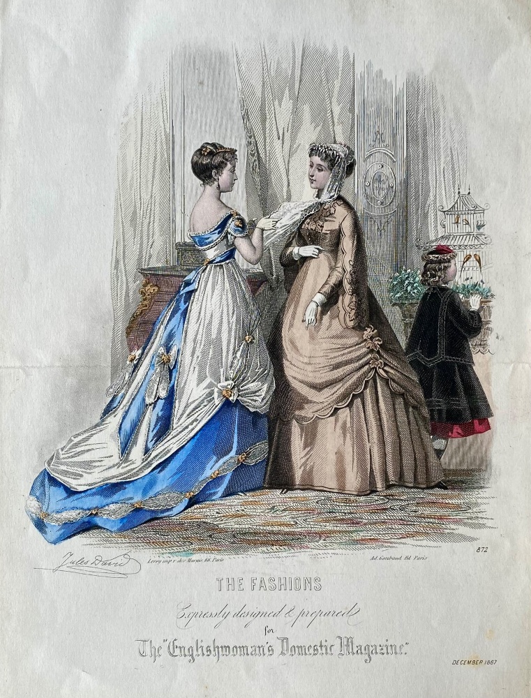 The Fashions, Expressly designed & prepared for the Englishwoman's Domestic Magazine.  1867.