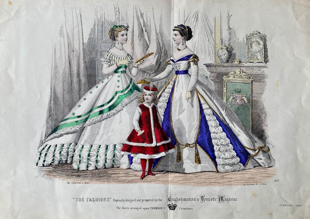 The Fashions, Expressly designed & prepared for the Englishwoman's Domestic Magazine.  1866.