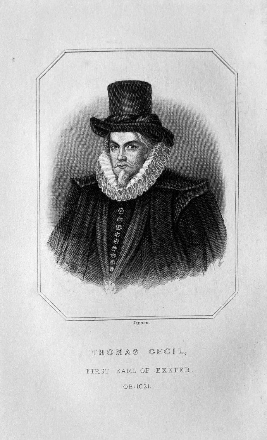 Thomas Cecil,  First Earl of Exeter,  OB :  1621.