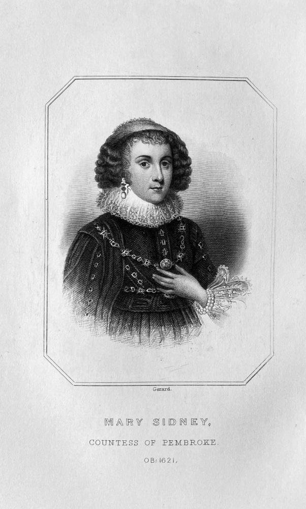 Mary Sidney, Countess of Pembroke. OB : 1621.