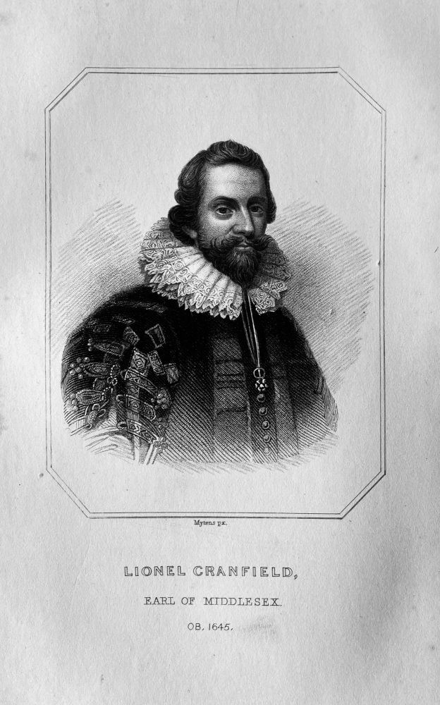 Lionel Cranfield.  First Earl of Middlesex,  OB :  1645.