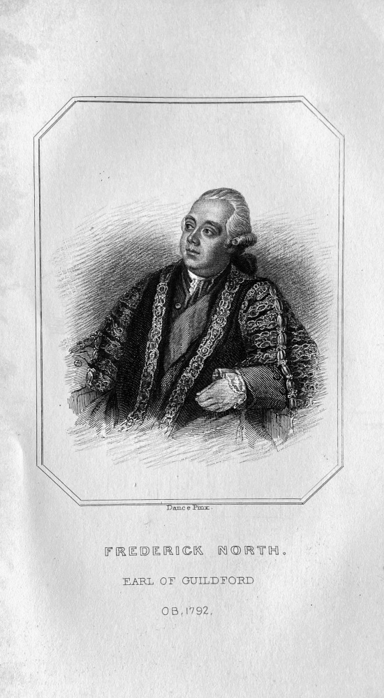 Frederick North,  Second Earl of Guildford.  OB :  1792.