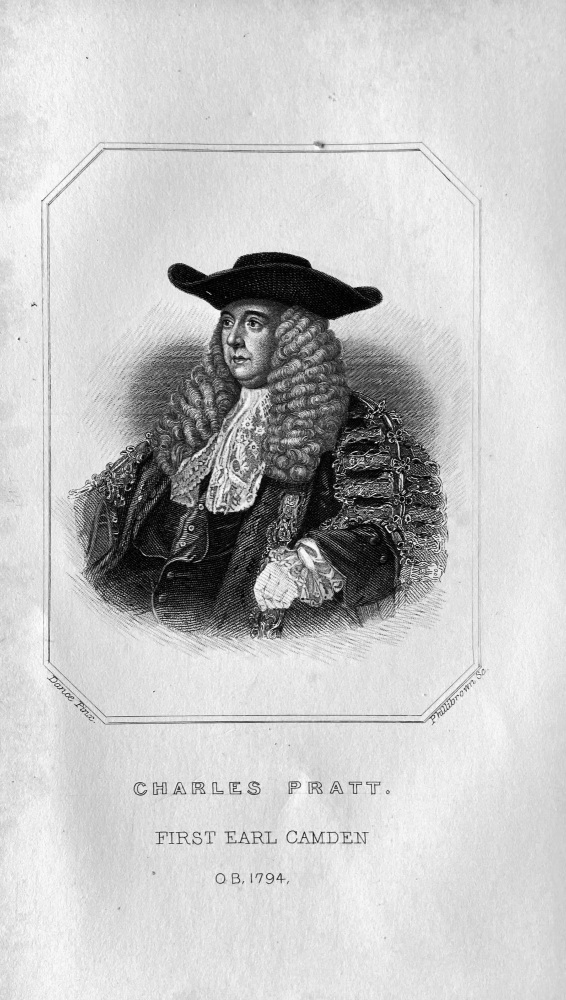 Charles Pratt, First Earl Camden.  OB :  1794.