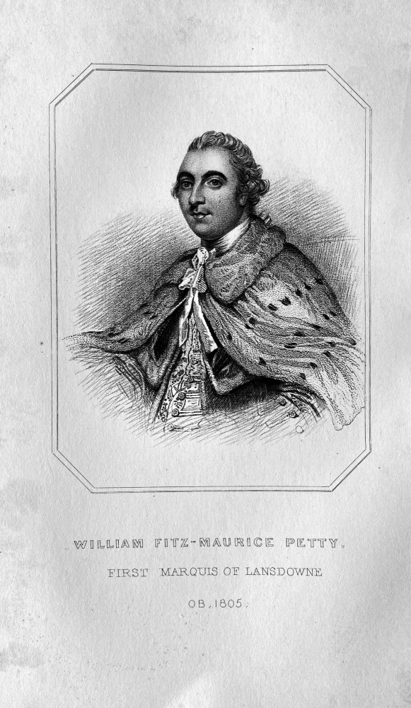 William Fitzmaurice Petty,  First Marquis of Lansdowne,  OB :  1805.