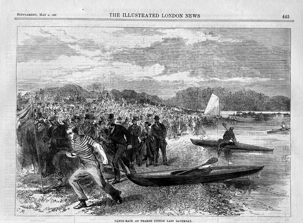Canoe-Race at Thames Ditton.  1867.